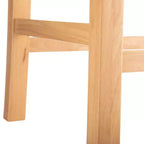 Sgabello da bar in legno da 60 cm con sedile in corda – Stile fattoria costiera