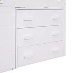 Letto a soppalco basso con contenitore per bambini, letto a soppalco singolo in legno con armadio e mensola per bambine e bambini
