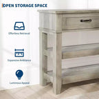 Consolle da Ingresso Stile Rustico con 2 Cassetti e Scaffale a 3 Ripiani