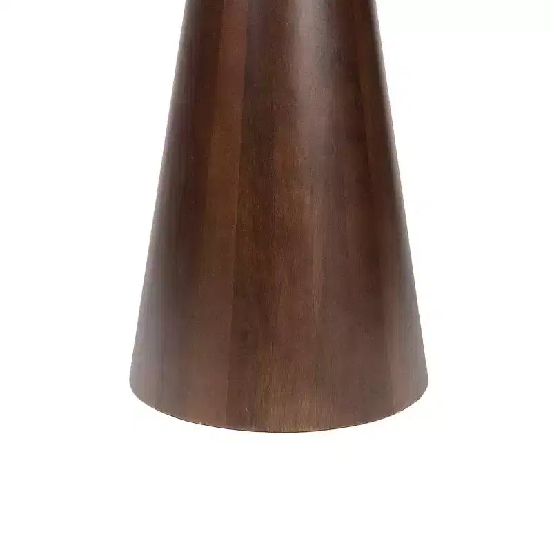 Tavolino rotondo 18" Rustic Minimalist in marmo e legno