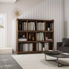 Libreria, scaffale a 3 ripiani a giorno, organizer portaoggetti a 10 cubi, scaffale a cubi autoportante per camera da letto, soggiorno, ufficio