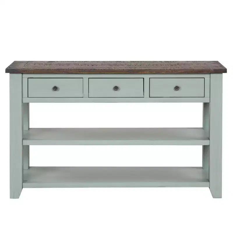Console da 48" con piano in legno massello e 3 cassetti contenitori