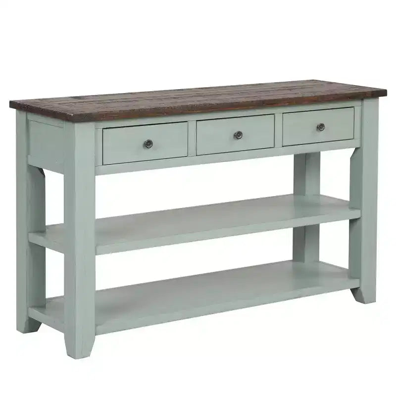Console da 48" con piano in legno massello e 3 cassetti contenitori