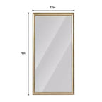 Specchio a figura intera da terra o da parete con cornice in legno – 81 x 178 cm