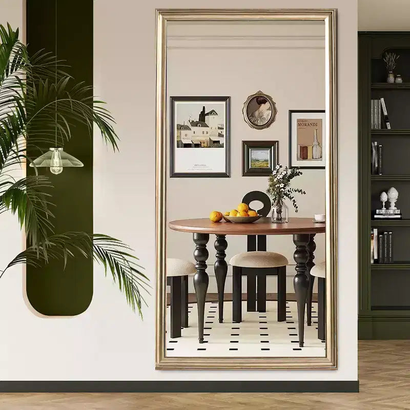 Specchio a figura intera da terra o da parete con cornice in legno – 81 x 178 cm