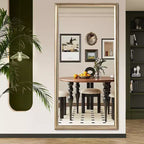 Specchio a figura intera da terra o da parete con cornice in legno – 81 x 178 cm