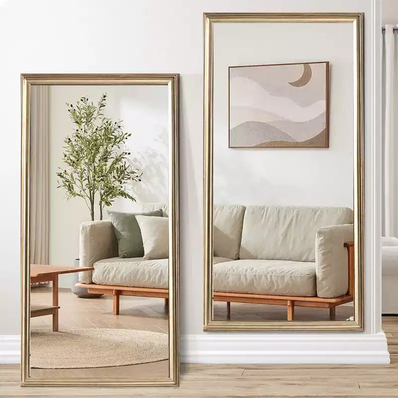 Specchio a figura intera da terra o da parete con cornice in legno – 81 x 178 cm