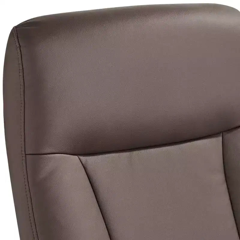 Poltrona reclinabile in similpelle color cioccolato – Poltrona classica confortevole