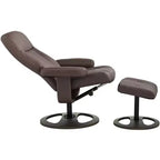 Poltrona reclinabile in similpelle color cioccolato – Poltrona classica confortevole