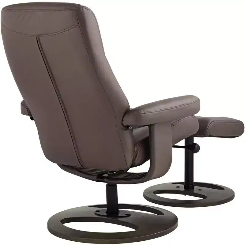 Poltrona reclinabile in similpelle color cioccolato – Poltrona classica confortevole