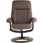 Poltrona reclinabile in similpelle color cioccolato – Poltrona classica confortevole