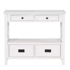 Consolle in legno stile rustico da 36" con 4 cassetti