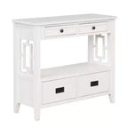 Consolle in legno stile rustico da 36" con 4 cassetti