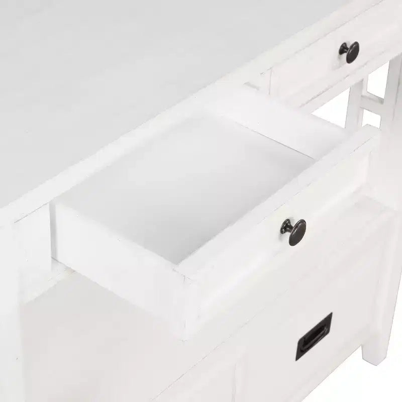 Consolle in legno stile rustico da 36" con 4 cassetti
