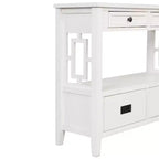 Consolle in legno stile rustico da 36" con 4 cassetti