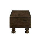 Tavolino da caffè in legno da 40" con 4 cassetti e gambe con decorazione a rivetti