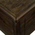 Tavolino da caffè in legno da 40" con 4 cassetti e gambe con decorazione a rivetti