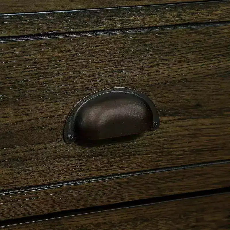 Tavolino da caffè in legno da 40" con 4 cassetti e gambe con decorazione a rivetti