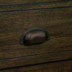 Tavolino da caffè in legno da 40" con 4 cassetti e gambe con decorazione a rivetti