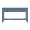 Luxystar Console Table with Three Drawers and Shelf Storage Sideboard, Blue