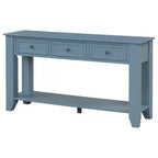 Console con 3 cassetti e credenza con ripiani – Blu