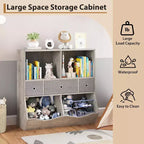Organizzatore portagiochi a 7 scomparti per bambini con cassetti – Scaffale colorato per la sala giochi dei bambini