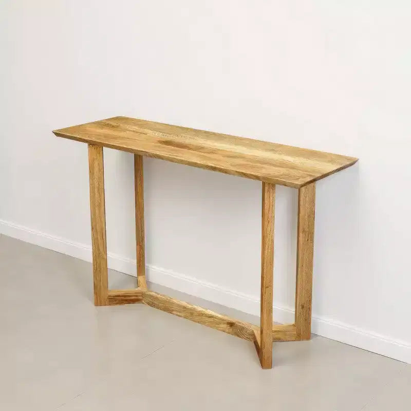 Consolle rettangolare in legno di mango da 122 cm con ripiano