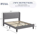 Letto imbottito in velluto con testiera ad ali – Una piazza e mezza/Matrimoniale/King Size