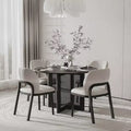 MAYEERTY 46 Wood Round Dining Table for 4, Farmhouse Modern Kitchen & Dining Room Table