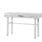 Tavolo da toilette bianco in ferro da 47" – Scrivania multiuso in stile industriale con cassetto
