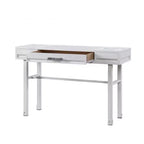Tavolo da toilette bianco in ferro da 47" – Scrivania multiuso in stile industriale con cassetto